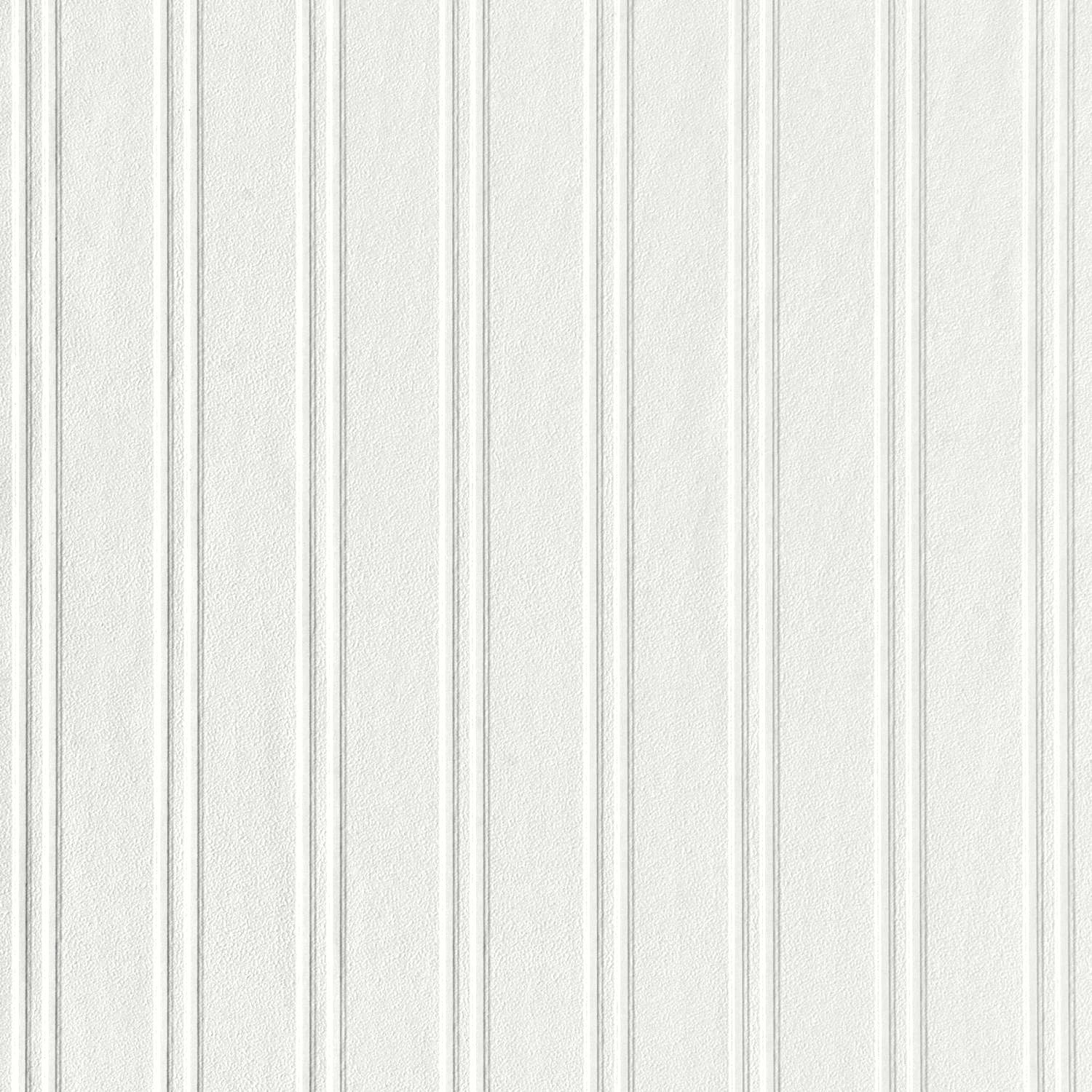 Murph White Beadboard Paintable Wallpaper