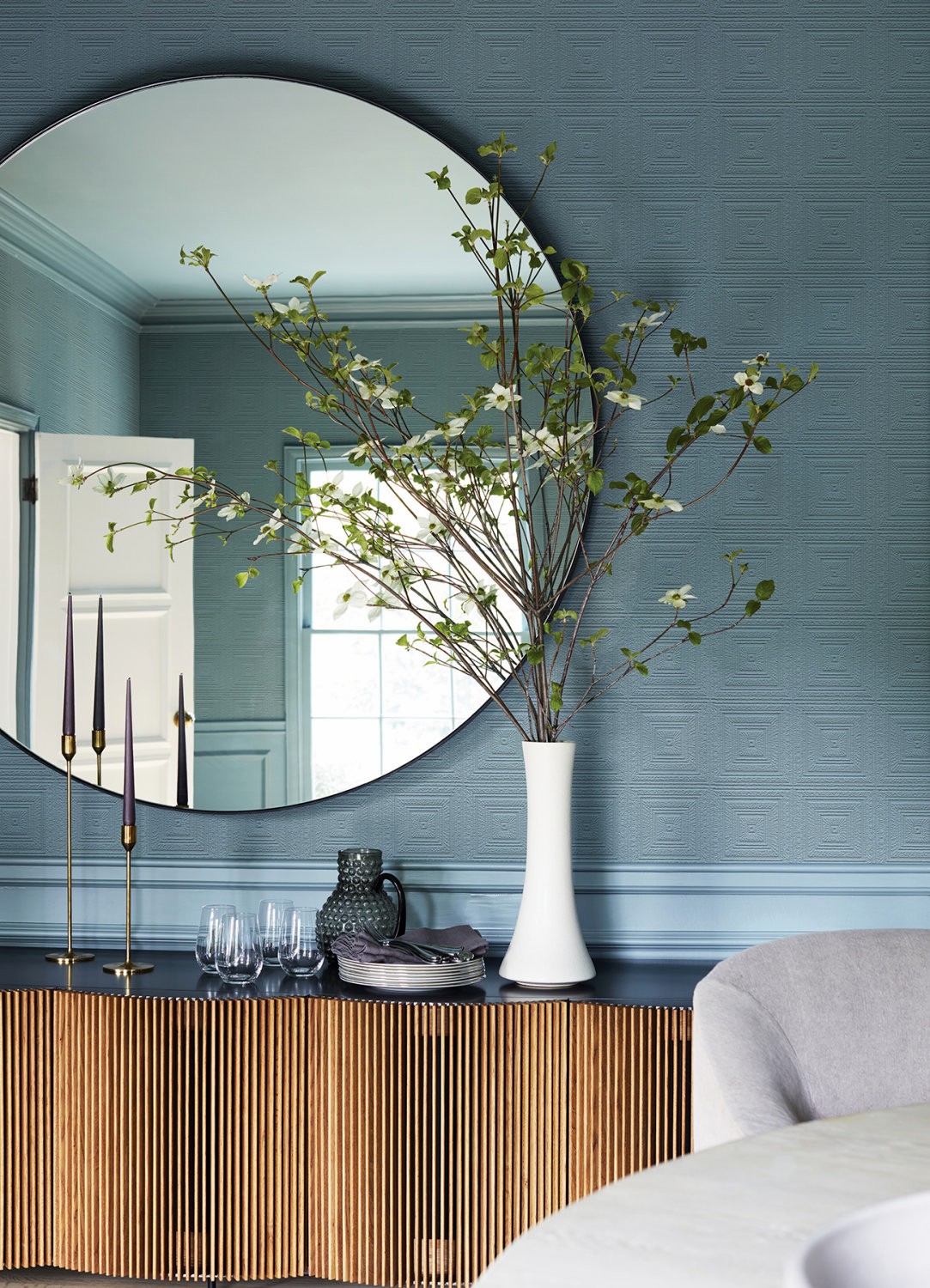 Wright White Tin Paintable Wallpaper