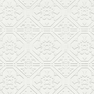 Brooklyn White Tin Paintable Wallpaper