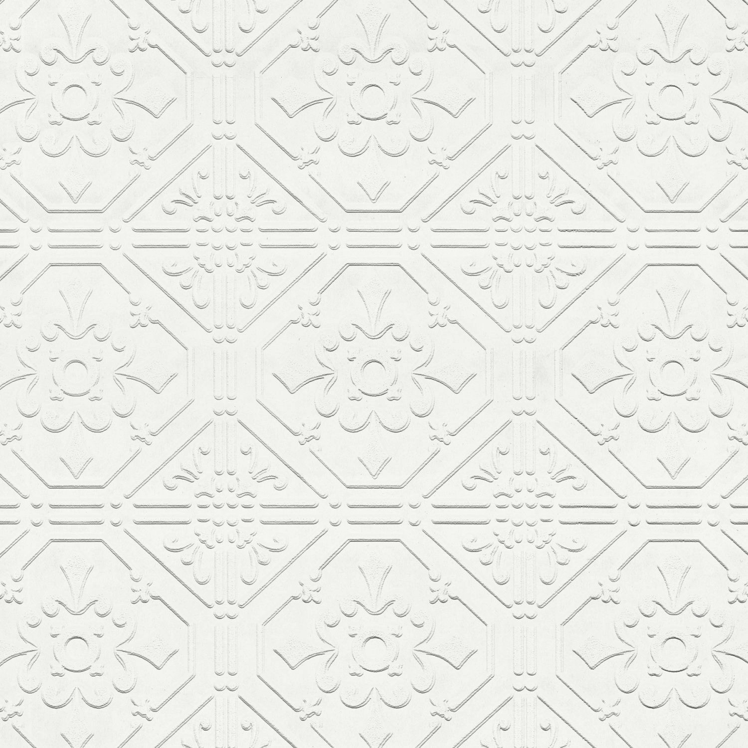 Brooklyn White Tin Paintable Wallpaper