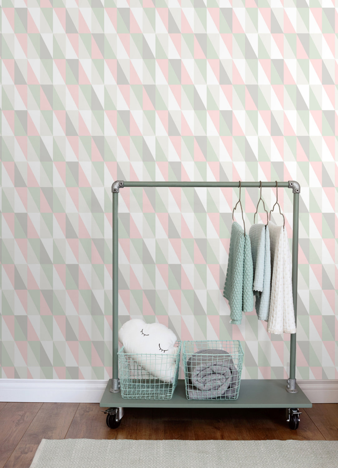 Inez Pastel Geometric Wallpaper