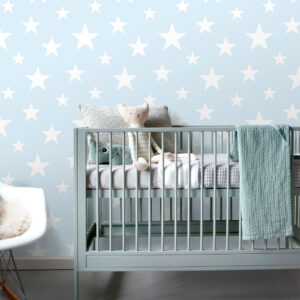 Amira Sky Blue Stars Wallpaper