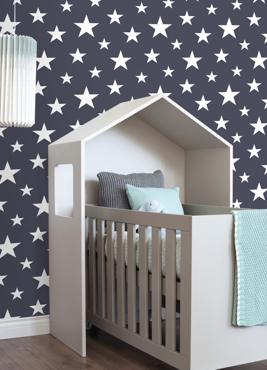 Amira Navy Stars Wallpaper