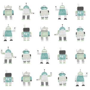 Callum Teal Robots Wallpaper