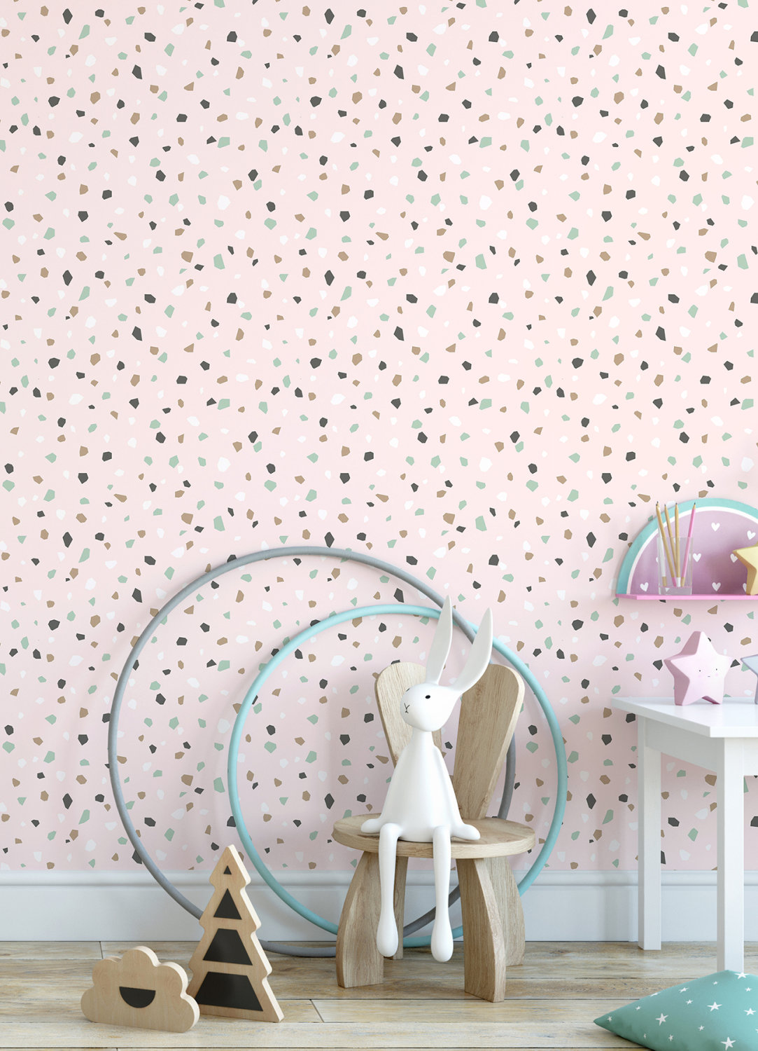 Ona Pink Terrazzo Wallpaper