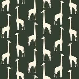 Vivi Green Giraffe Wallpaper
