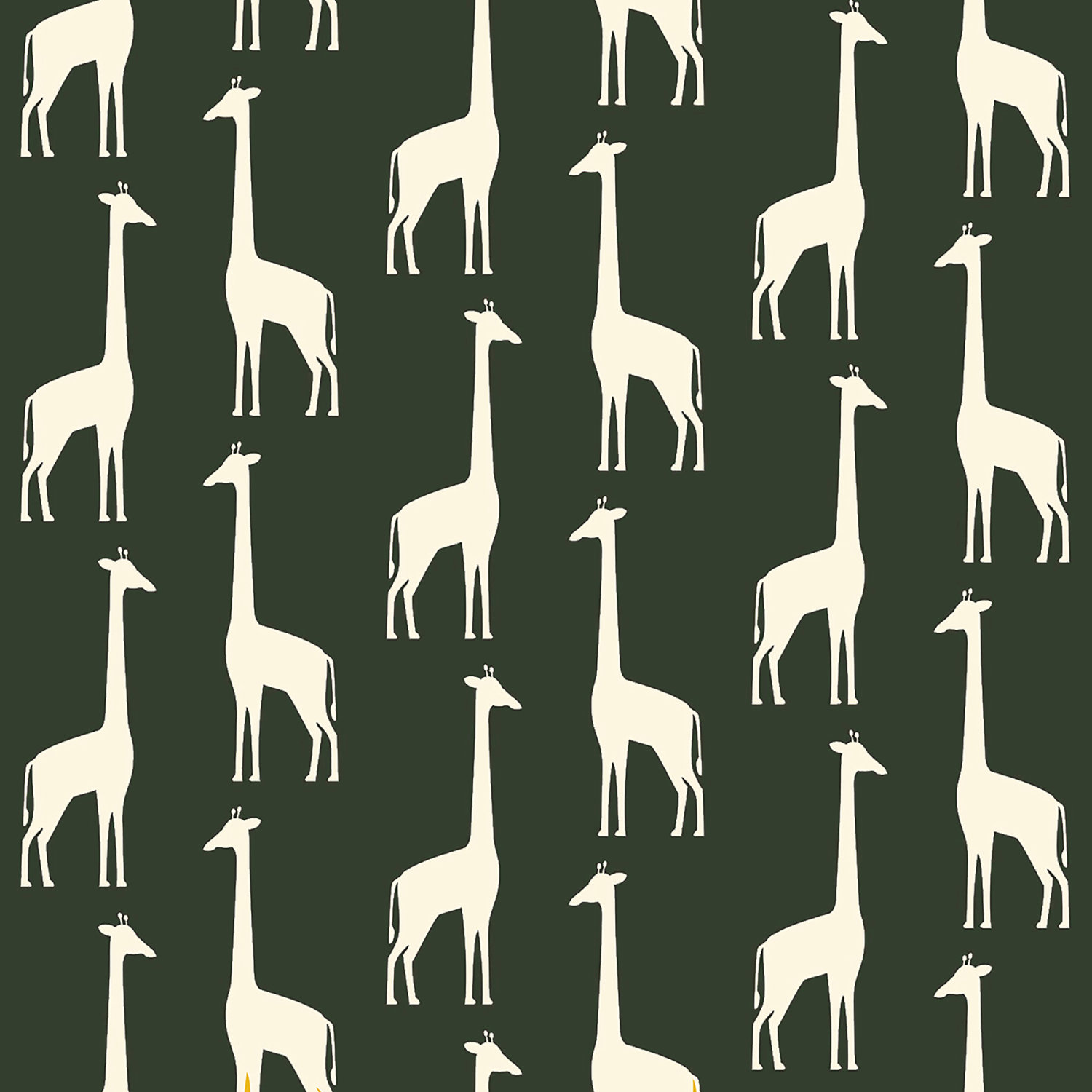 Vivi Green Giraffe Wallpaper
