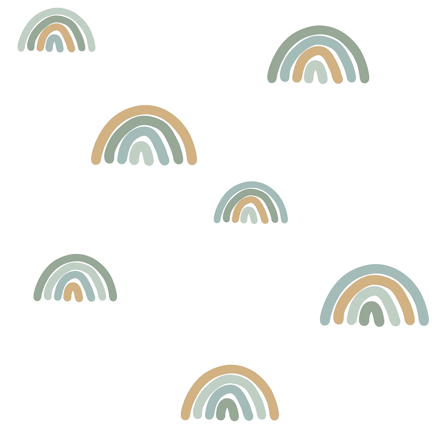 Joss Teal Rainbow Wallpaper