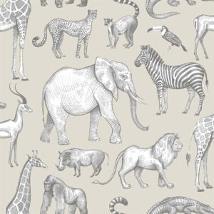 Kenji Taupe Safari Wallpaper