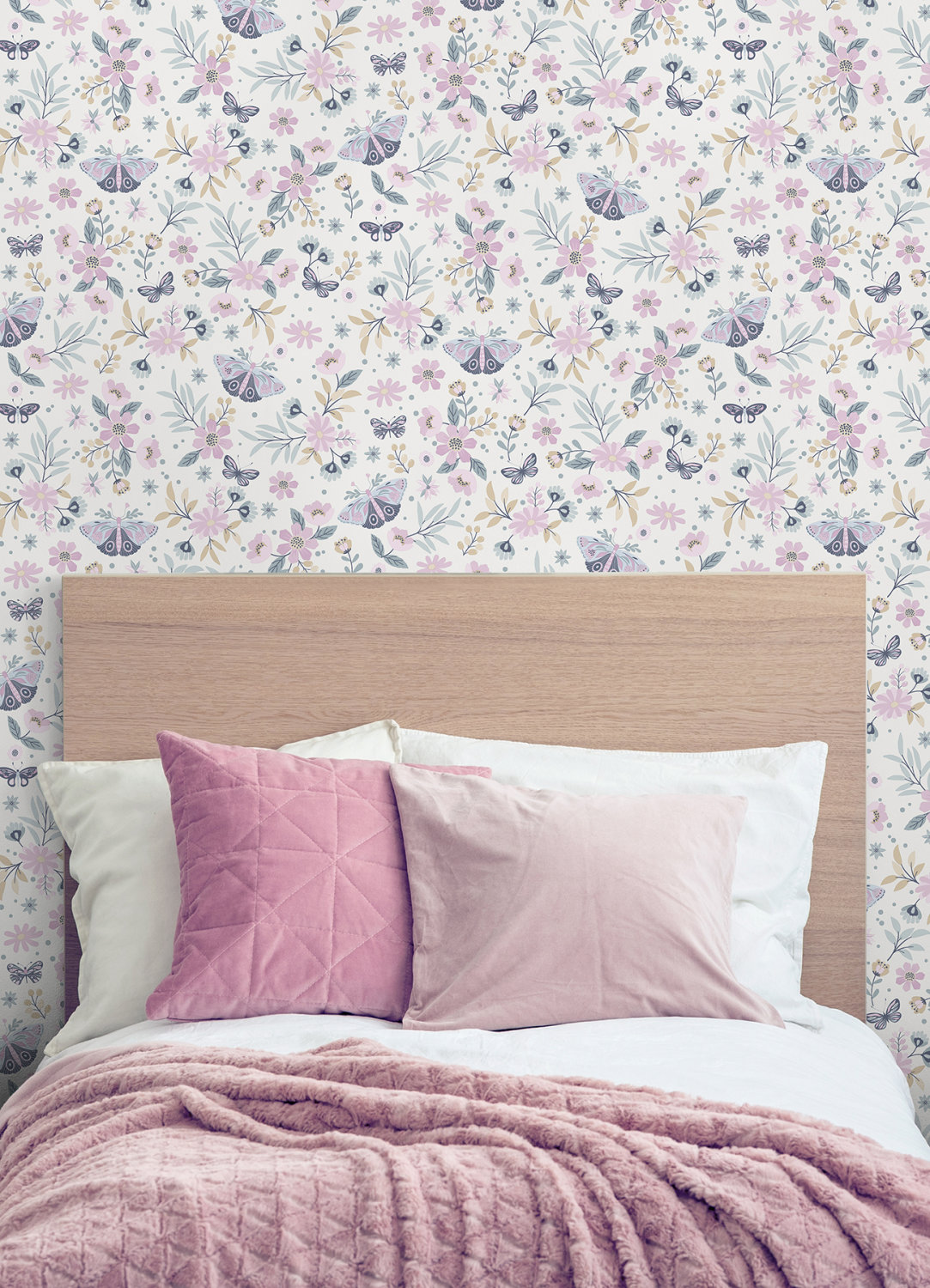 Zev Pink Butterfly Wallpaper