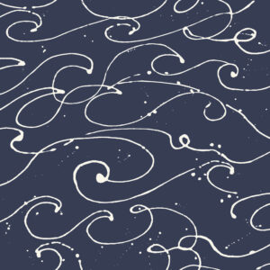 Kuroshio Navy Ocean Wave Wallpaper