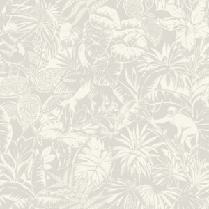 Corcovado Grey Jungle Jamboree Wallpaper