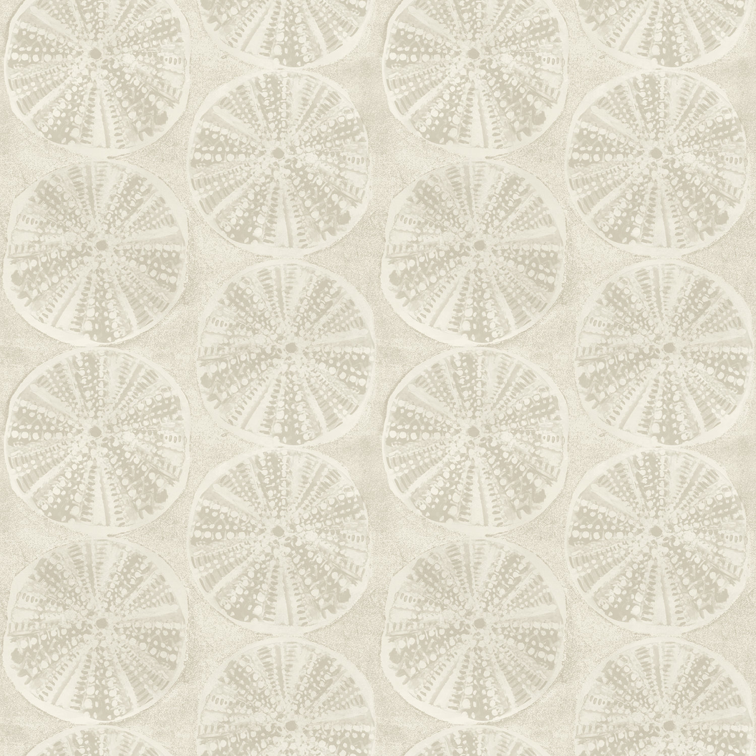Sea Biscuit Beige Sand Dollar Wallpaper