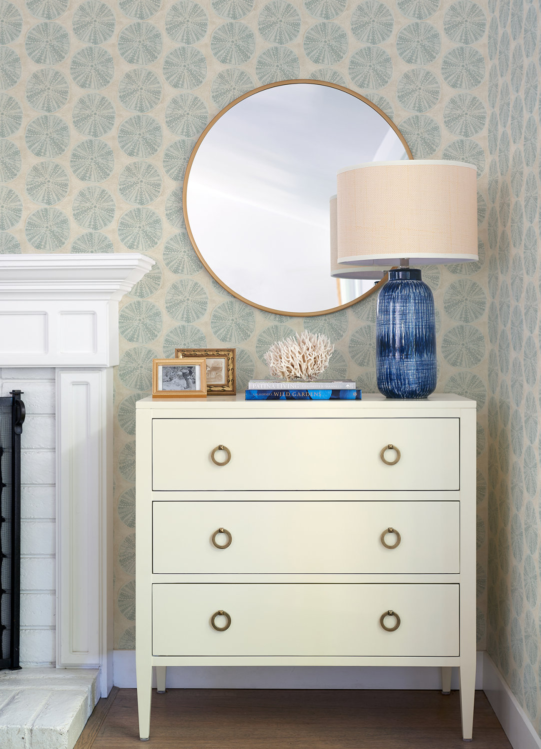 Sea Biscuit Aqua Sand Dollar Wallpaper