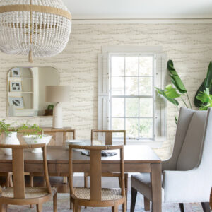 Rannell Beige Abstract Scallop Wallpaper