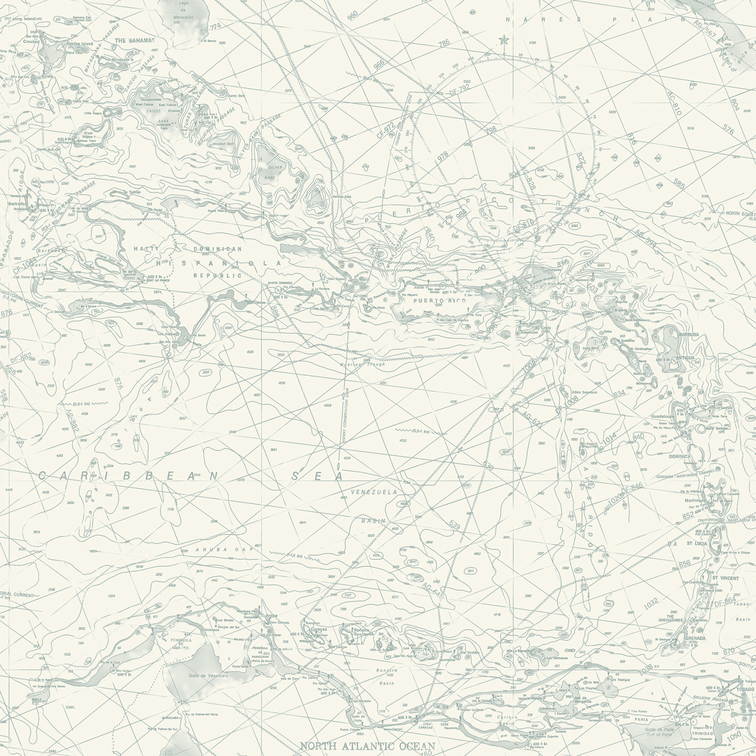 Charts Aqua Nautical Chart Wallpaper