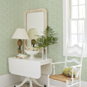 Sand Drips Green Painted Dots Wallpaper