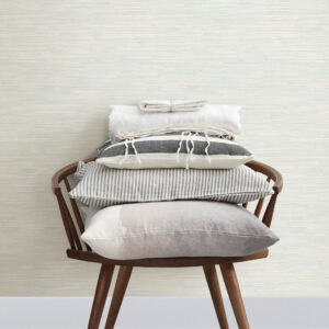 Grassweave Light Blue Imitation Grasscloth Wallpaper