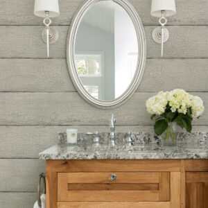 Morgan Grey Distressed Wood Wallpaper