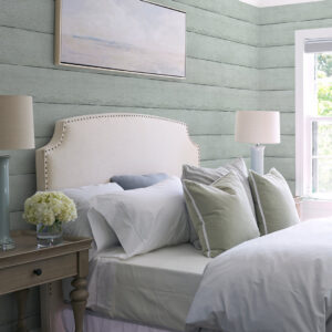 Morgan Seafoam Distressed Wood Wallpaper