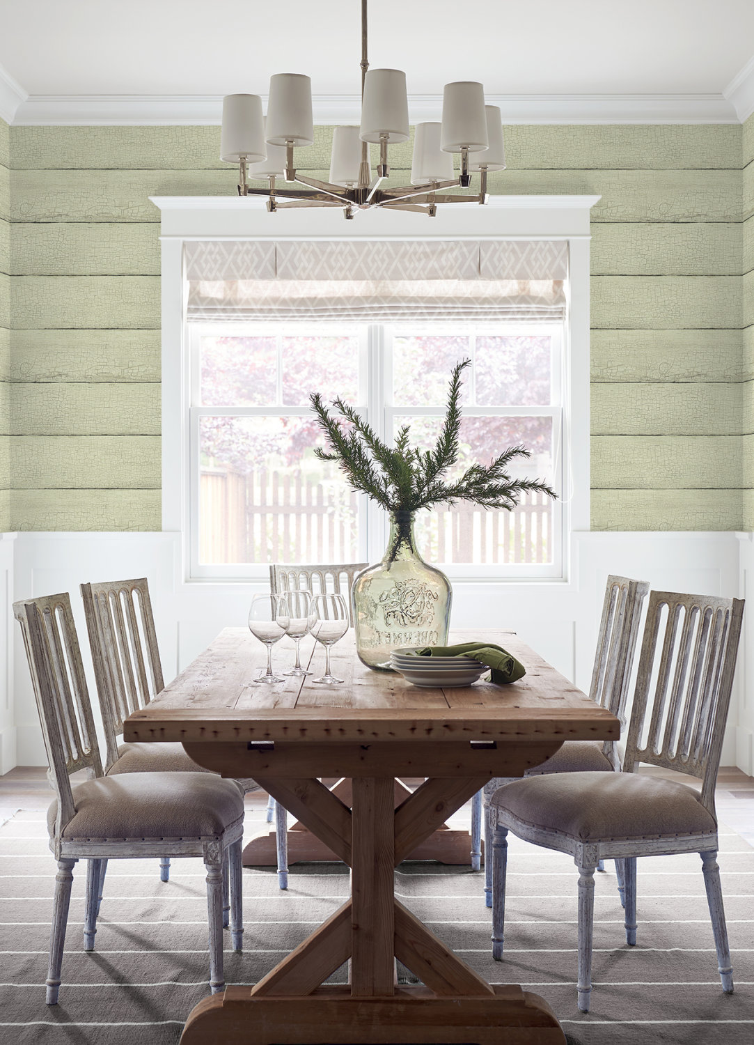 Morgan Mint Distressed Wood Wallpaper