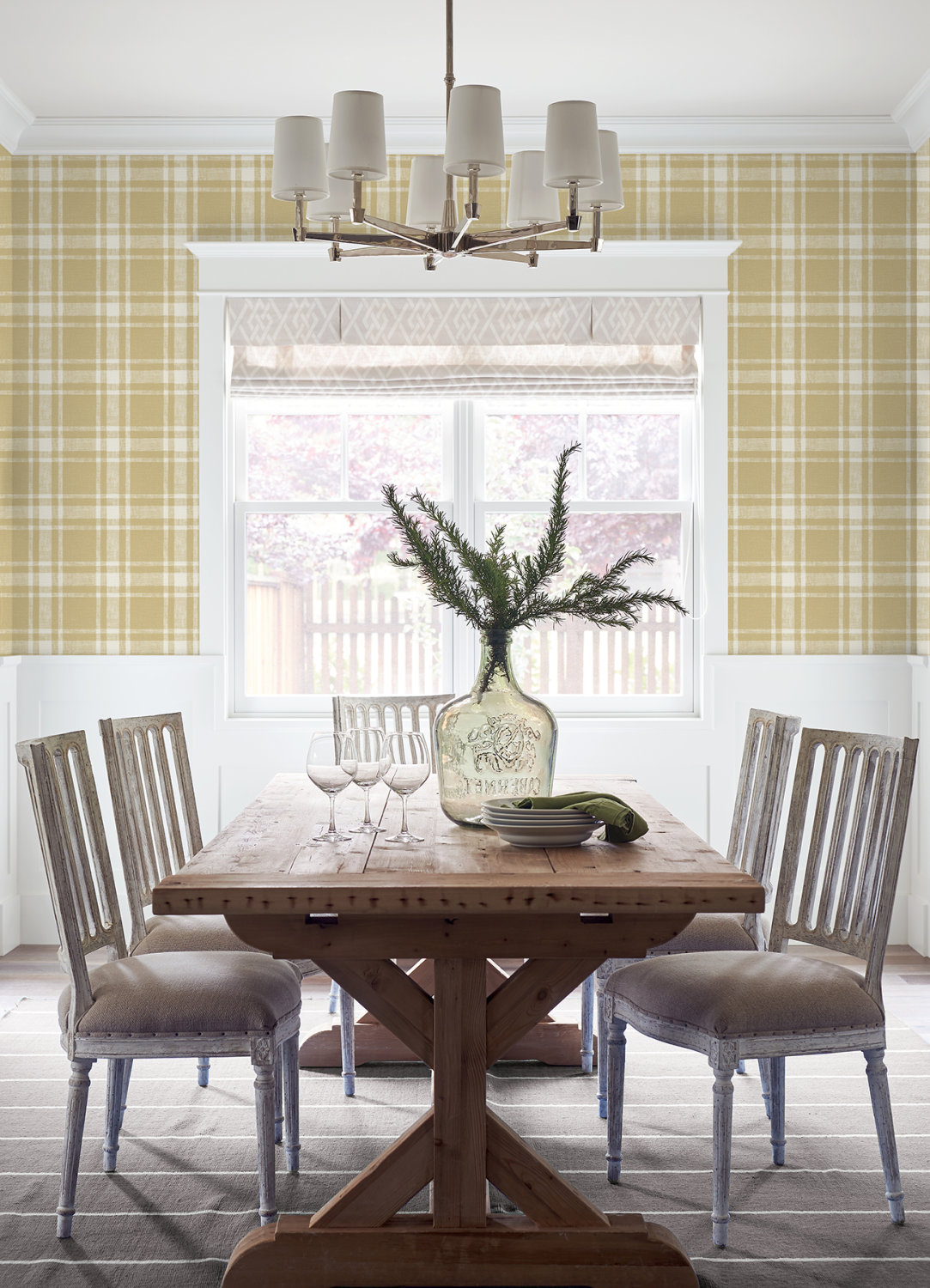 Antoine Wheat Flannel Wallpaper