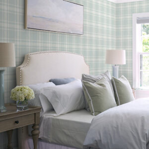 Antoine Light Blue Flannel Wallpaper