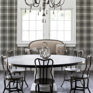 Antoine Charcoal Flannel Wallpaper
