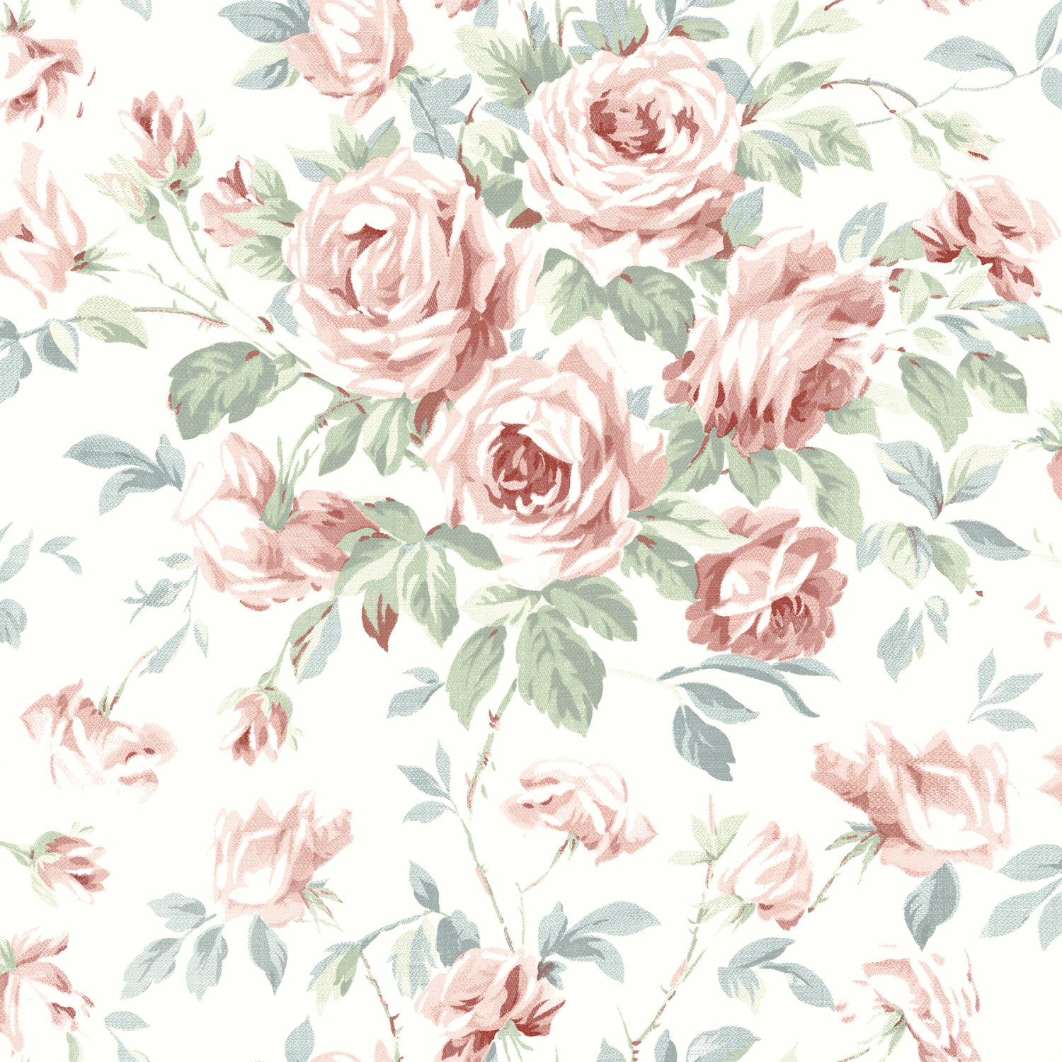 Manon Raspberry Rose Stitch Wallpaper