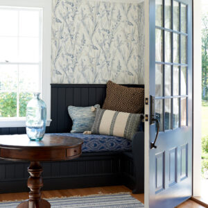 Hillaire Navy Meadow Wallpaper