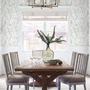 Hillaire Light Blue Meadow Wallpaper