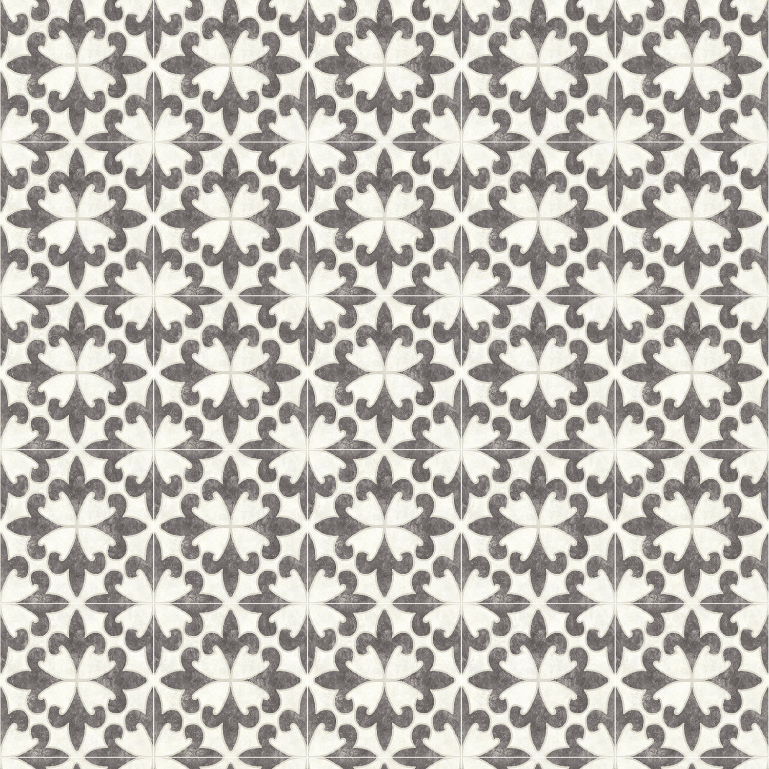 Remy Black Fleur Tile Wallpaper