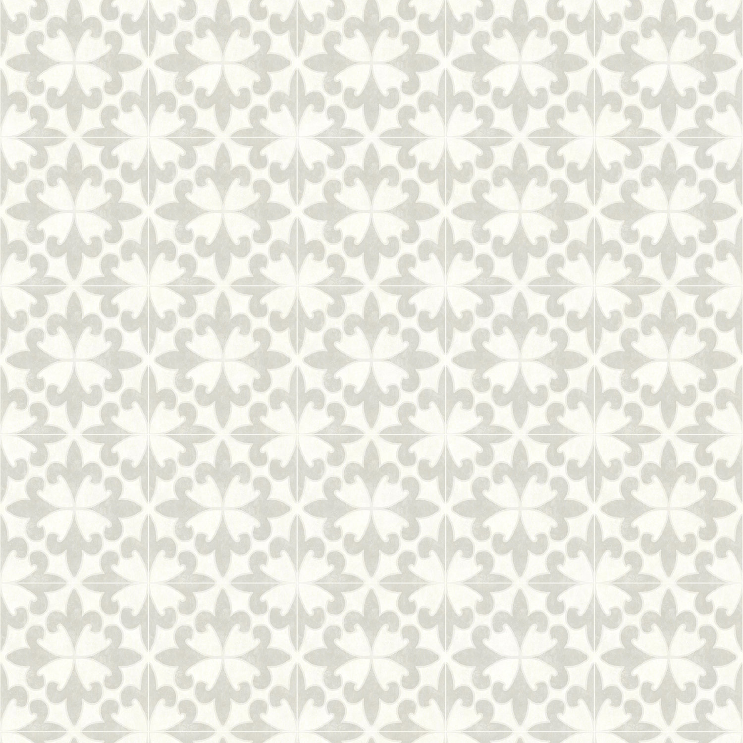 Remy Light Grey Fleur Tile Wallpaper