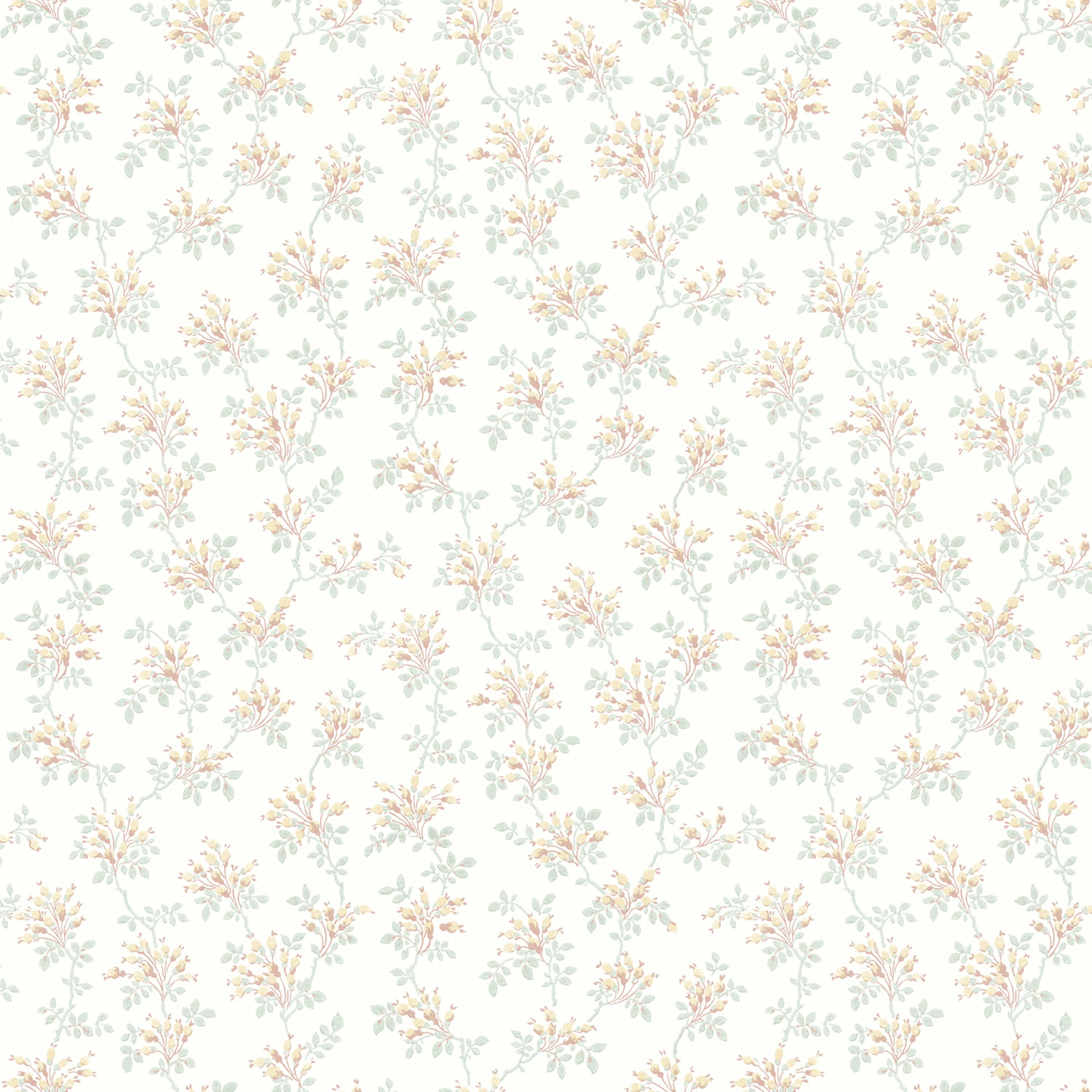 Sofiane Yellow Botanical Trail Wallpaper