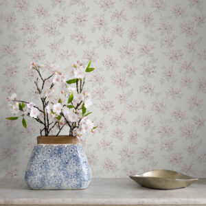 Sofiane Pink Botanical Trail Wallpaper