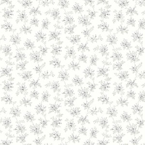 Sofiane Grey Botanical Trail Wallpaper