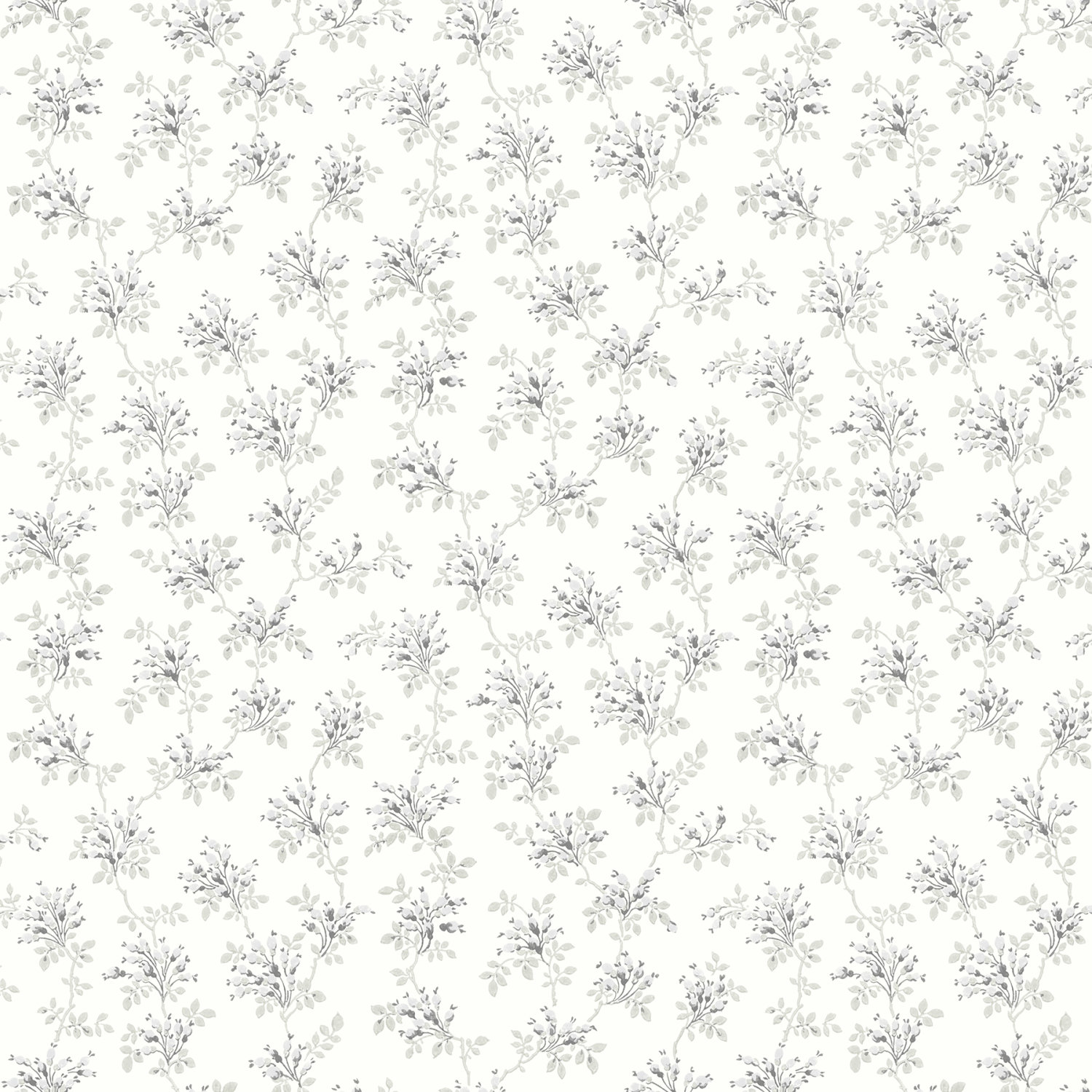 Sofiane Grey Botanical Trail Wallpaper