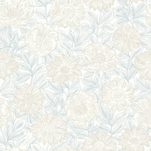 Faustin Neutral Floral Wallpaper
