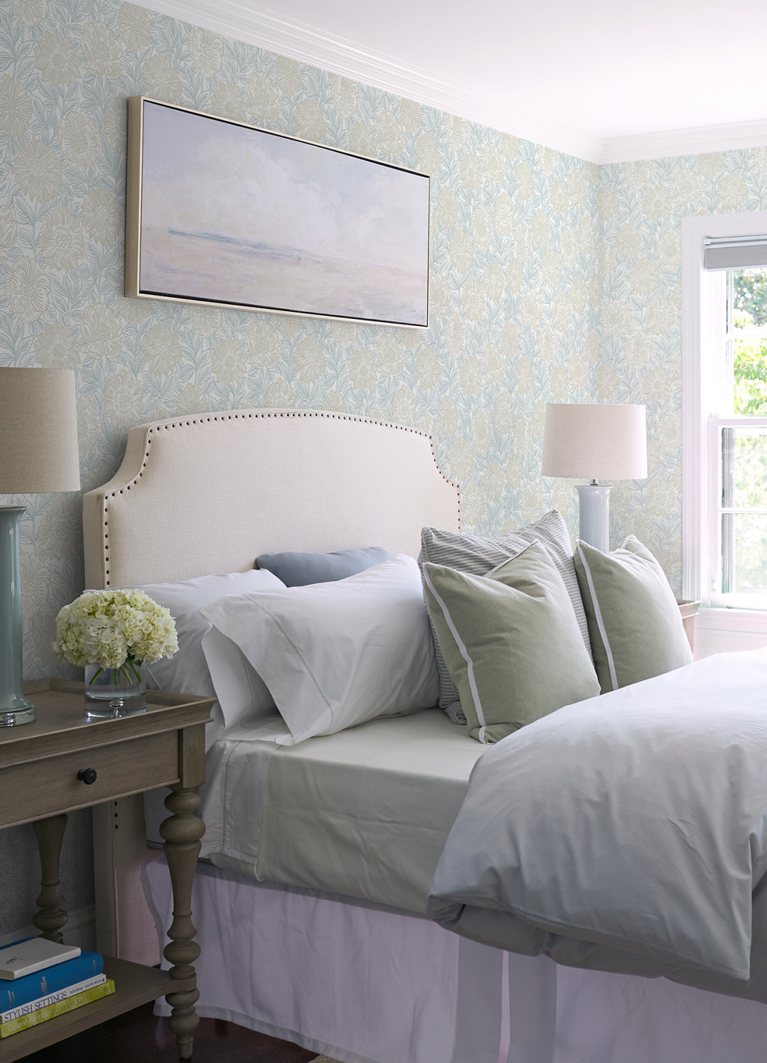 Faustin Neutral Floral Wallpaper