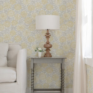 Faustin Yellow Floral Wallpaper