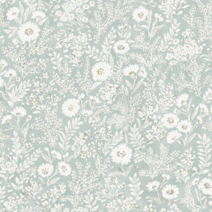 Agathon Seafoam Floral Wallpaper