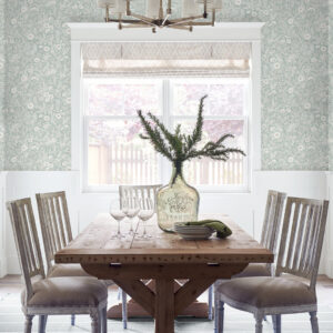 Agathon Seafoam Floral Wallpaper