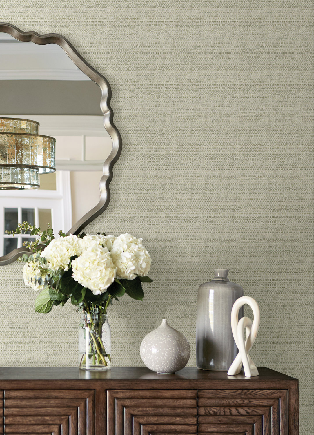 Balantine Sage Weave Wallpaper