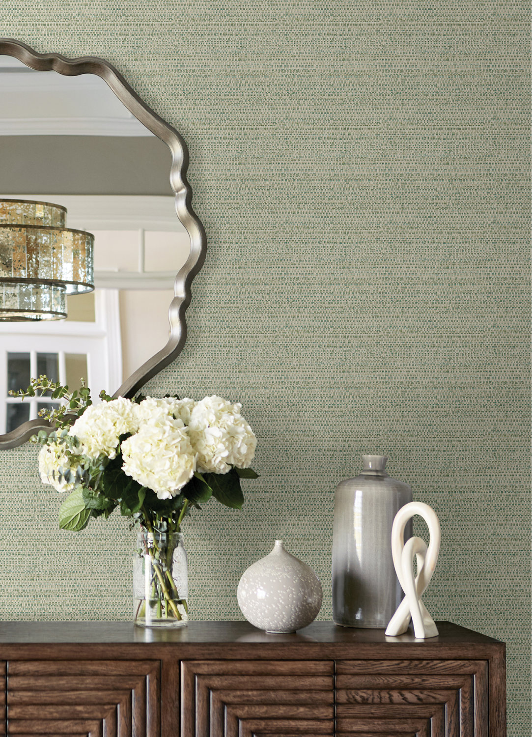 Balantine Teal Weave Wallpaper
