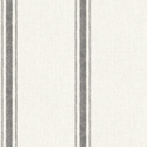 Linette Black Fabric Stripe Wallpaper