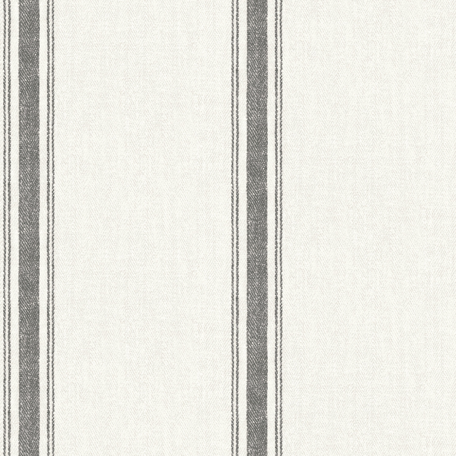 Linette Black Fabric Stripe Wallpaper