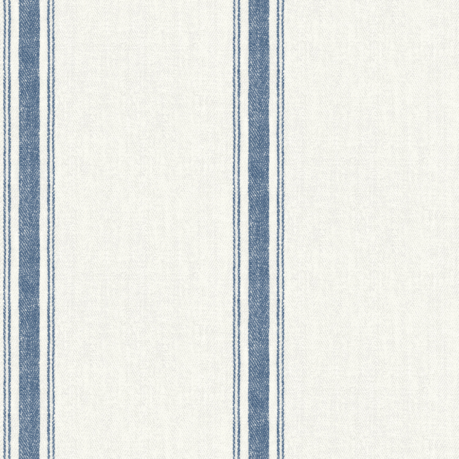 Linette Navy Fabric Stripe Wallpaper