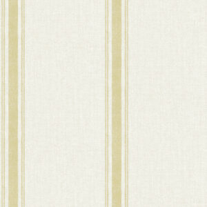 Linette Wheat Fabric Stripe Wallpaper