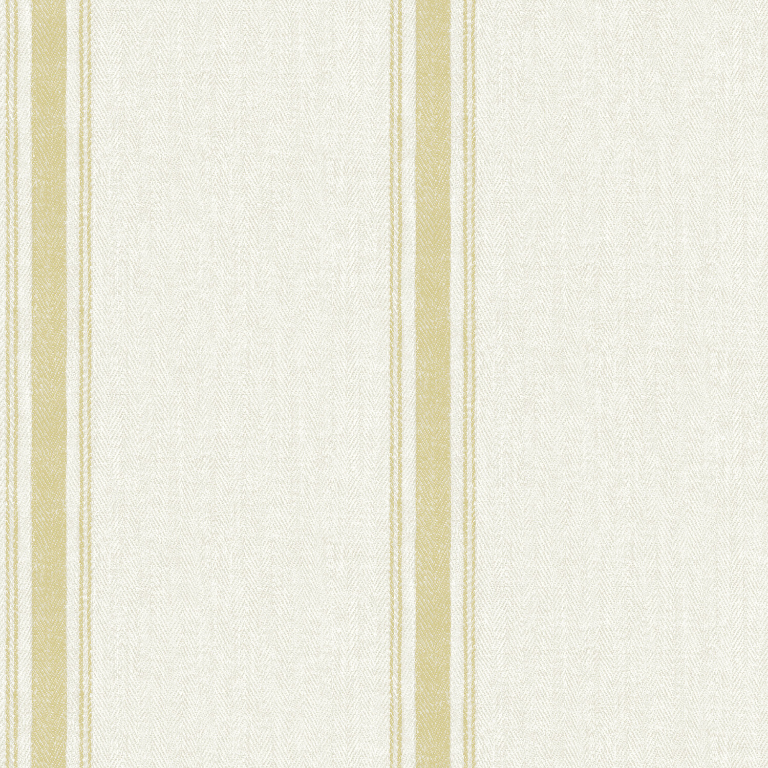 Linette Wheat Fabric Stripe Wallpaper