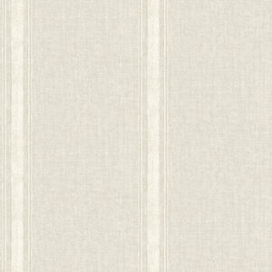 Linette Beige Fabric Stripe Wallpaper